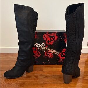 Fergalicious Black Over the Knee Boots